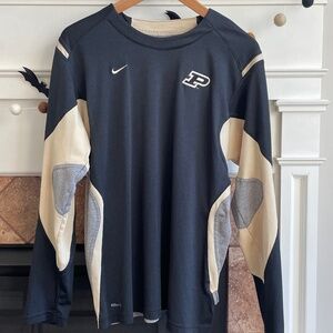 Nike Black and Cream Long Sleeve Shirt